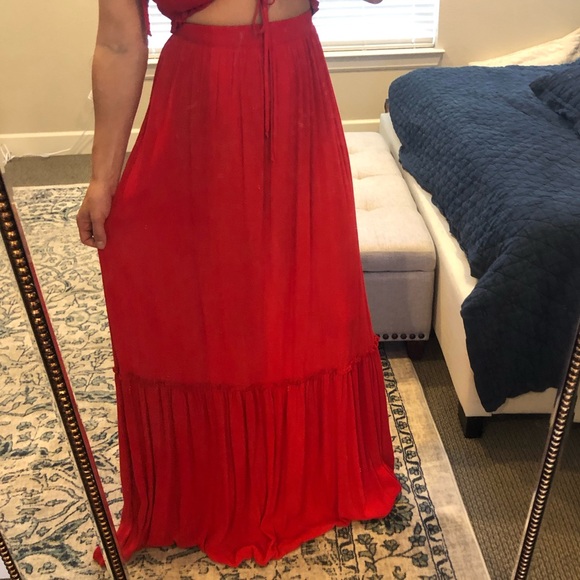 Blue Life red front tie maxi dress - Picture 8 of 10